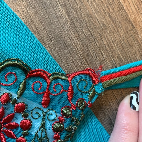 VS Vintage Y2K Pink Label Moroccan Embroidered Bohemian Crystal Babydoll & Panty - Picture 4 of 15